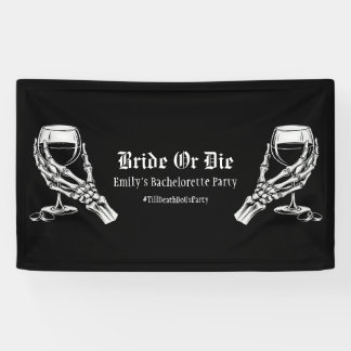 Till Death Do Us Party Black Gothic Bachelorette 横断幕