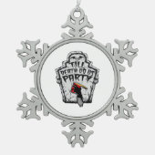 Till Death Do Us Party Halloween Classic Style スノーフレークピューターオーナメント (正面)