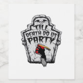 Till Death Do Us Party Halloween Classic Style ワインラベル (シングルラベル)