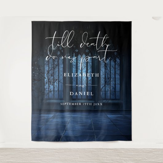Till Death Gothicの結婚写真の背景 タペストリー (正面)