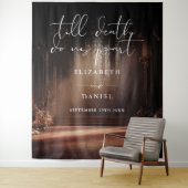 Till Death Gothicの結婚写真の背景 タペストリー (インサイチュ)