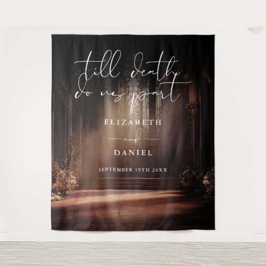 Till Death Gothicの結婚写真の背景 タペストリー (正面)