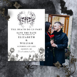 Till Death Gothicスカルフローラ写真結婚の セーブザデート
