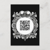 Till Death GothicスカルQR Code 結婚's エンクロージャーカード (裏面)