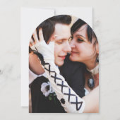 Till Death Gothic Blackと金ゴールド写真結婚の 招待状 (裏面)