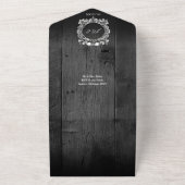 Till Death Gothic Black Wood QR Code 結婚's オールインワン招待状 (外側)