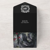 Till Death Gothic Ruins QR Code Wedding オールインワン招待状 (外側)
