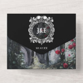 Till Death Gothic Ruins QR Code Wedding オールインワン招待状 (裏面)