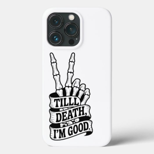 Till Death Peace Hand Skeleton  Case-Mate iPhoneケース (裏面)