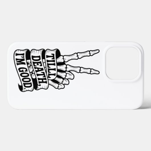 Till Death Peace Hand Skeleton  Case-Mate iPhoneケース (裏面 (横))