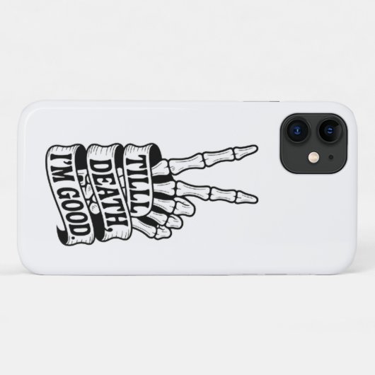 Till Death Peace Hand Skeleton  Case-Mate iPhoneケース (裏面(横))
