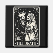 Till Death Skeleton Love Couples Gothic Wedding Br マグネット (正面)