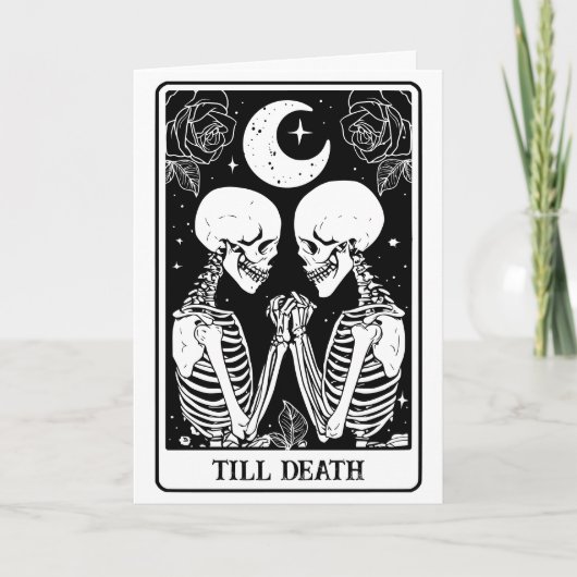 Till Death Tarot Gothic Engagement & Wedding カード (正面)