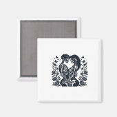 Till Death We – Skeleton Couple Gothic Design Clas マグネット (正面/裏面)