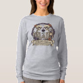 "Till Death's Embrace" ゴシック スケルトン 長袖Tシャツ Tシャツ (正面)