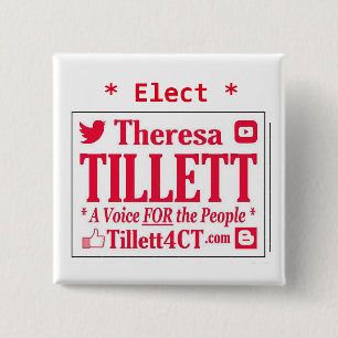 Tillettを正方形ボタンと選んで下さい 缶バッジ