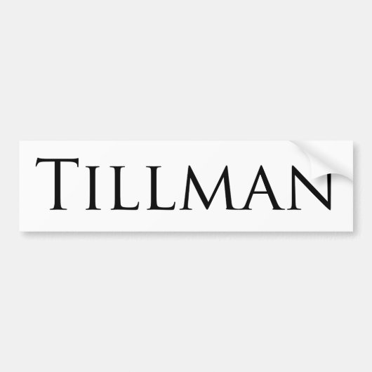 Tillman バンパーステッカー (正面)