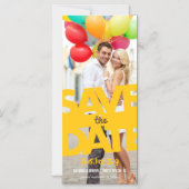 Tilt モダンSave The Date Photo Magnet Card マグネット招待状 (正面)
