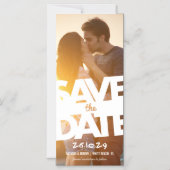 Tilt モダンSave The Date Photo Magnet Card マグネット招待状 (正面)