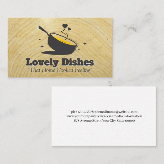 Tilted Cooked Pan | Culinary | Restaurant 名刺 (正面/裏面)