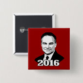 Tim Kaine 2016年 缶バッジ (正面&裏面)