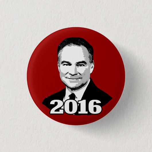 Tim Kaine 2016年 缶バッジ (正面)