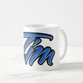 Tim Vorname Name blue Tasse Kaffeetasse コーヒーマグカップ (正面右)