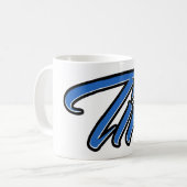 Tim Vorname Name blue Tasse Kaffeetasse コーヒーマグカップ (正面左)