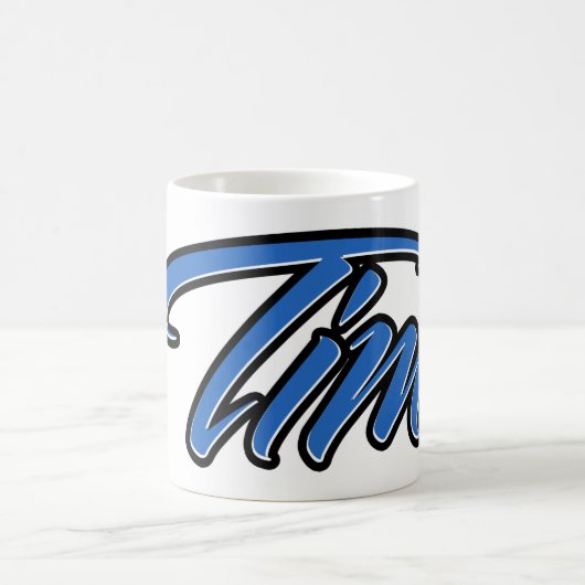Tim Vorname Name blue Tasse Kaffeetasse コーヒーマグカップ (中央)