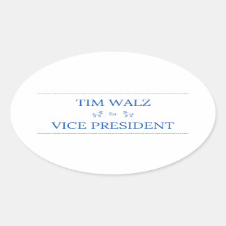 Tim Walz for Vice President Stッカー 楕円形シール