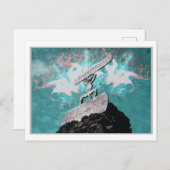 TIMANFAYA – カナリア諸島スペインの水色 ポストカード (正面/裏面)