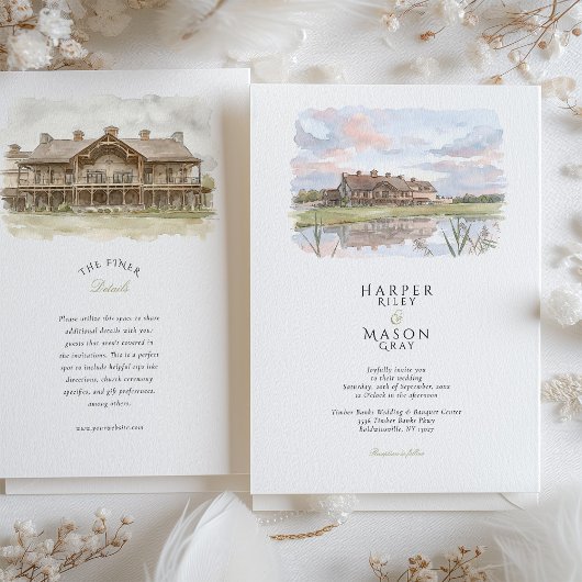 Timber Banks Wedding & Banquet Center 招待状