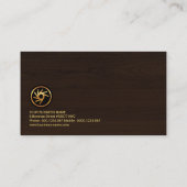 Timber Grainエレガントミニマリスト企業のCEO 名刺 (裏面)