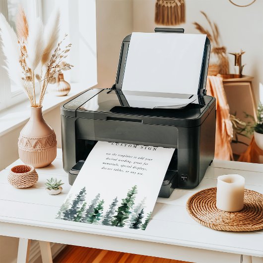 Timber Grove Custom Wedding Sign Template ポスター