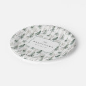 Timber Grove Evergreen Forest Wedding ペーパープレート (アングル)