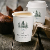 Timber Grove Evergreen Forest Wedding Favor 紙コップ