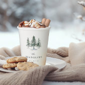 Timber Grove Evergreen Forest Wedding Favor 紙コップ