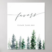 Timber Grove | Pine Forest Favors Sign ポスター (正面)