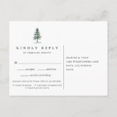 Timber Grove RSVPハガキと食事の選択 インビテーションポストカード (裏面)