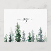 Timber Grove RSVPハガキと食事の選択 インビテーションポストカード (正面)