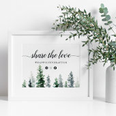 Timber Grove Wedding Hashtag Sign ポスター