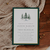 Timber Grove | Winter Pine Tree Wedding 箔招待状