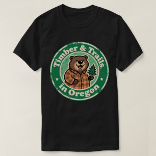 Timber & Trails オレゴン州のヴィンテージ自然アート Tシャツ