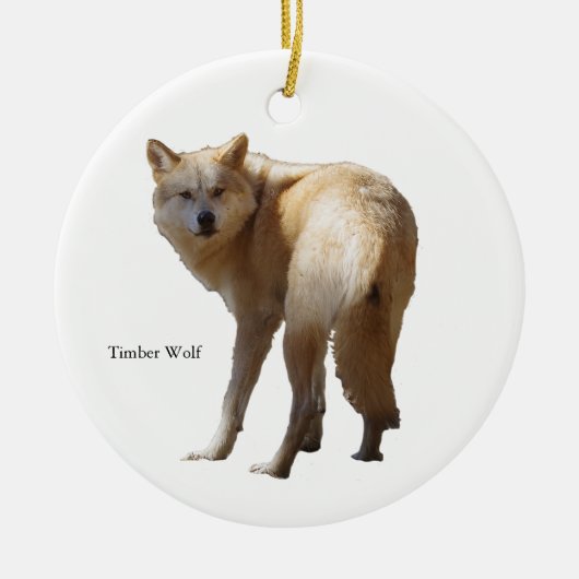 Timber Wolf ornament セラミックオーナメント (正面)