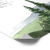 Timberline | Alphabetical Wedding Seating Chart ポスター (角)