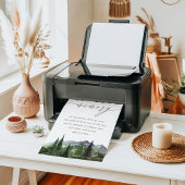 Timberline | Mountain Forest Wedding Memorial Sign ポスター