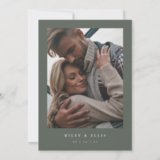 Timberline | Photo Back Forest & Mountain Wedding 招待状 (裏面)