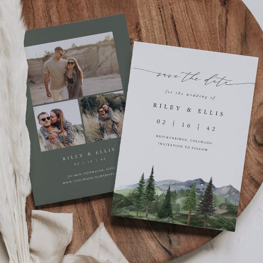 Timberline | Rustic Minimal Mountain Wedding セーブザデート