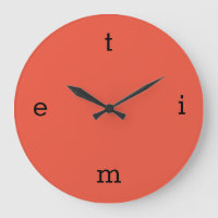 TIMEの文字の正方形の壁時計