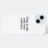 Timeは唯一の真の通貨 – ミニマル引用文 Case-Mate iPhoneケース (裏面 (横))